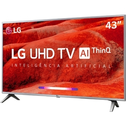 Smart TV LED 43'' LG 43UM7510 Ultra HD 4K Thinq AI Conversor Digital 4 HDMI 2 USB Wi-Fi Menor preço em Smart TV LED 43'' LG 43UM7510 Ultra HD 4K Thinq AI Conversor Digital 4 HDMI 2 USB Wi-Fi