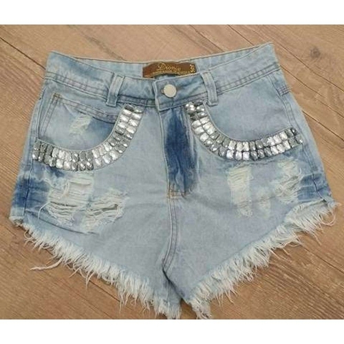shorts jeans desfiado