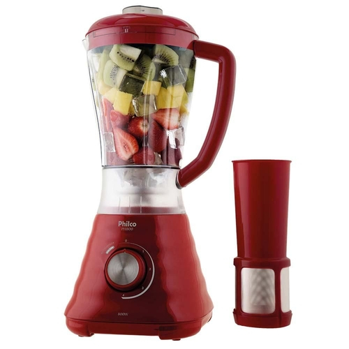 Liquidificador Philco PH800, 4 Vel, 900W, Vermelho - 110V Liquidificador Philco PH800, 4 Vel, 900W, Vermelho - 110V