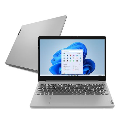 Notebook Lenovo Ultrafino IdeaPad 3 Ryzen 5-5500U 8GB SSD 256GB Amd Radeon Graphics Tela 15.6" FHD W11 - 82MF0003BR