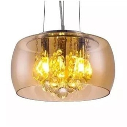 Lustre Pendente Sala Cristal K9 Attractive 28 Cm Ambar é boa?
