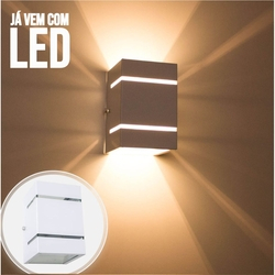 Arandela Branca + LED 5W 3000K luminária Externa Parede Muro 2 Focos Frisos Fachos St327 é boa?