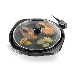 Panela Grill Gourmet 1200W Grelha Antiaderente Temperatura Regulável e 30cm de Diâmetro Preto Multilaser CE053 Menor preço em Panela Grill Gourmet 1200W Grelha Antiaderente Temperatura Regulável e 30cm de Diâmetro Preto Multilaser CE053