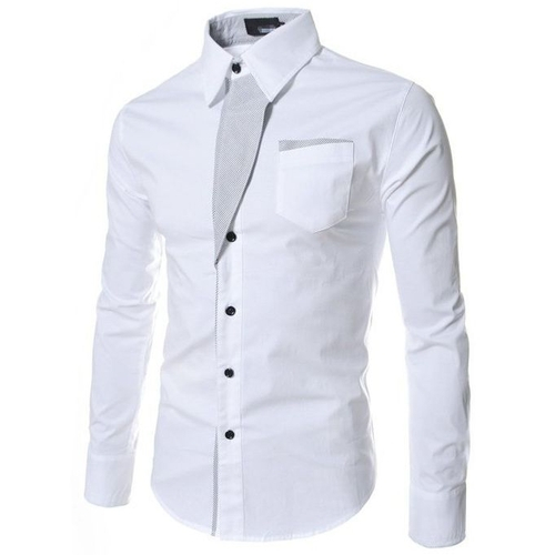 camisa social branca masculina manga longa