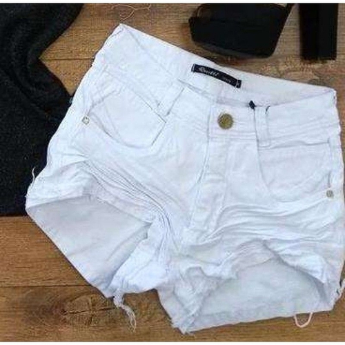 bermuda jeans branco