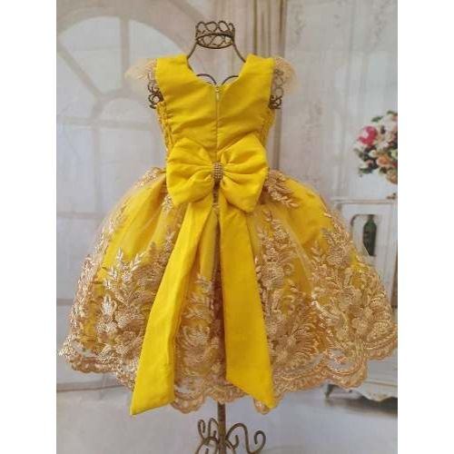 vestido realeza amarelo