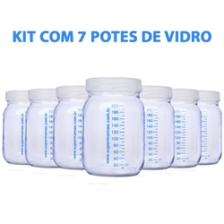 Kit Com 7 Potes De Vidro Para Leite Materno 200ml Com Graduação é ruim? Kit Com 7 Potes De Vidro Para Leite Materno 200ml Com Graduação é boa?