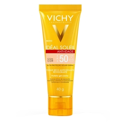 Protetor Solar Facial Vichy Idéal Soleil Anti-idade com Cor FPS50 40g é boa?