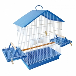 Gaiola para Calopsita e Pássaros Mansos com Teto Plástico Azul Menor preço em Gaiola para Calopsita e Pássaros Mansos com Teto Plástico Azul