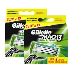 Kit Carga Refil Gillette Mach3 Sensitive 16 Unidades é ruim? Kit Carga Refil Gillette Mach3 Sensitive 16 Unidades é boa?