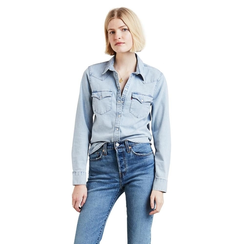 camisa jeans feminina levis