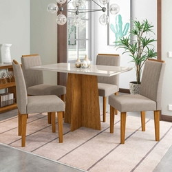Conjunto Mesa Ana 1,20m com 4 cadeiras Ana Ypê/Off White/TL13 é boa?