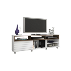 Rack Verona Branco E Amendoa Menor preço em Rack Verona Branco E Amendoa