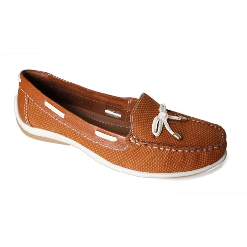 mocassim feminino em couro legitimo