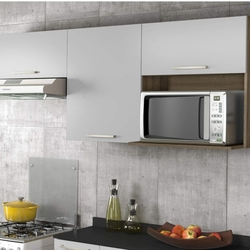 Conjunto de Armários Star 3 Portas 1 Nicho Itatiaia Branco/Castanho é boa?