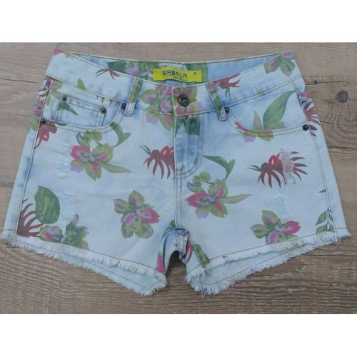 shorts jean estampados