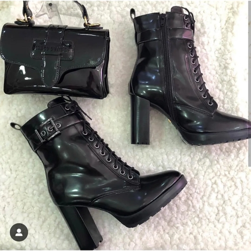 bota tratorada couro feminina