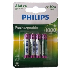 4 Pilhas Recarregável Philips Aaa 1000mah Hr03 Micro 1,2v é boa?