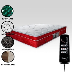 Colchão Magnético Ortopédico Com Massageador Vibroterapia E Controle Casal Vermelho é boa?