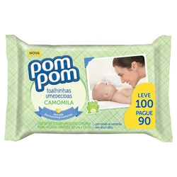 Toalha Umedecida Pom Pom Camomila - 100 unidades é boa?
