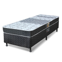 Cama box + Colchão Solteiro Castor molas Bonnel Class Slim One Face preto e branco 78 é boa?