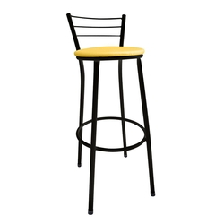 Banqueta Bistrô Aço em Pintura Epóxi Preto e Assento Amarelo é boa?