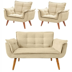Conjunto De Poltronas 2 Opalas E 1 Namoradeira Bege é boa?