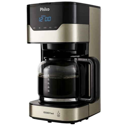 Cafeteira Touch com Relógio Digital 38 Cafés 800W PCFD38CH - Philco Cafeteira Touch com Relógio Digital 38 Cafés 800W PCFD38CH - Philco