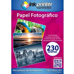 Papel Fotográfico Brilhante Glossy A4 230gr - 100 folhas Menor preço em Papel Fotográfico Brilhante Glossy A4 230gr - 100 folhas