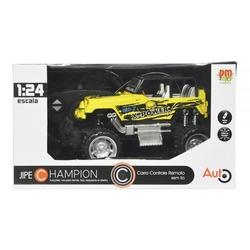 Carrinho de Controle Remoto Amarelo Carro Corrida Esportivo Escala 1:24 no  Shoptime