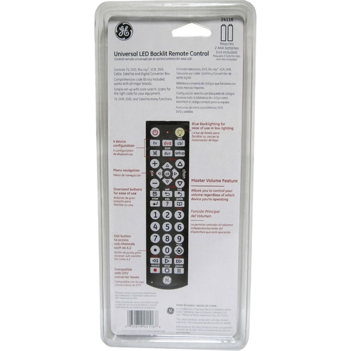 Controle Remoto Universal para até 4 Aparelhos GE 24116 no Shoptime