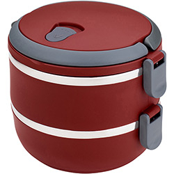 Marmita Lunch Box Vermelho - Euro Home Menor preço em Marmita Lunch Box Vermelho - Euro Home