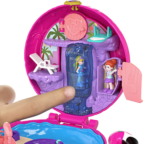Boneca Polly Pocket Mini Mundo De Aventura Piscina Do Flamingo Fry35 Fry38 Mattel No Shoptime