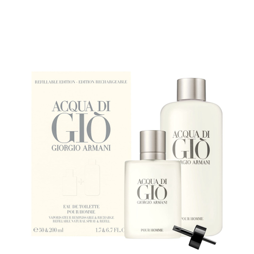 Conjunto Acqua di Giò Pour Homme Giorgio Armani Masculino Eau de Toilette  50ml e 200ml no Shoptime