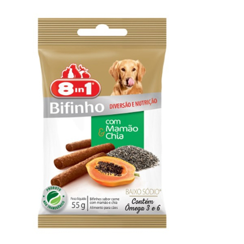 Bifinho 8in1 Sabor Carne Mamão E Chia 55g No Shoptime