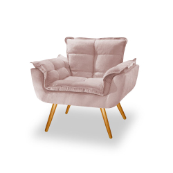 Kit 2 Poltronas Cadeiras Decorativas Opala Suede Rosê Pés Palito para Recepção Sala de Estar Consultório Escritório Quarto - am Decor é boa?
