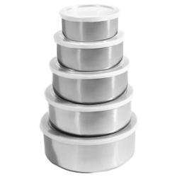 Conjunto de Potes e Tigelas Organizadoras Inox 5 Peças com Tampa - Travel Max é boa?