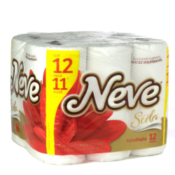 Papel higienico neve folha dupla com toque da seda pacote compacto com leve 12 E pague 11 rolos é boa?