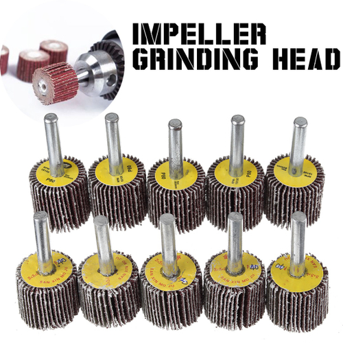 10PCS 40/80 Grit Flap Wheel Disc Drill Sanding Br abraser Polishing Tool no Shoptime