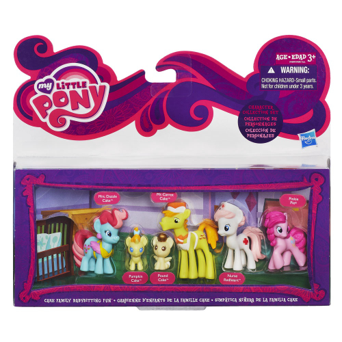 Conjunto My Little Pony c/ 3 Simpáticos Bebês da Família Cake Hasbro