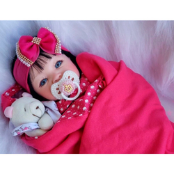 Boneca Bebe Reborn Yasmin Cegonha Reborn Dolls Mais 9 Acessórios 48cm em  Promoção na Americanas