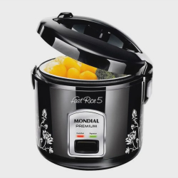 Panela Elétrica de Arroz Mondial Fast Rice 5 NPE-08-5X Preto 220V Menor preço em Panela Elétrica de Arroz Mondial Fast Rice 5 NPE-08-5X Preto 220V