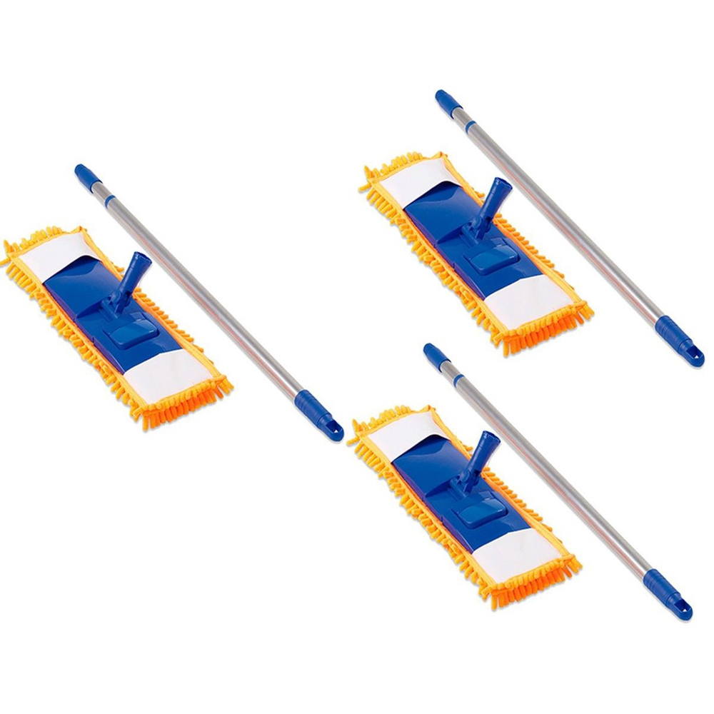 Vassoura Mop Tira Pó 44 Cm Chenille Bompack Kit 3 Unid No Shoptime