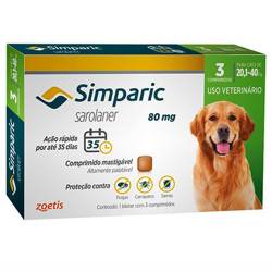 Antipulgas Cães Simparic 80mg 20,1 à 40kg Zoetis é boa?