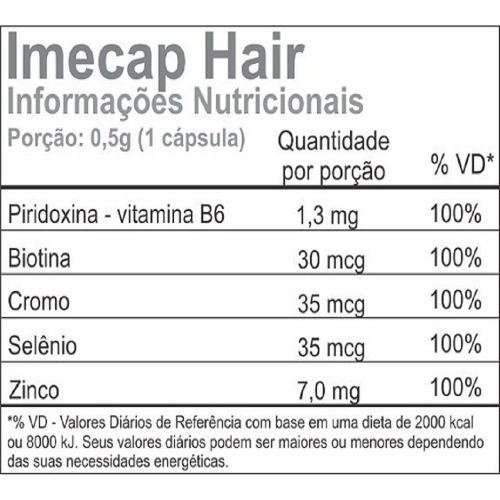 Imecap Hair C Original Vitamina Para Cabelo Tratamento No Shoptime