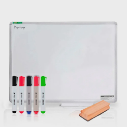 Lousa Quadro Branco Mold Aluminio 80X60 + 5 Canetas + apagador Menor preço em Lousa Quadro Branco Mold Aluminio 80X60 + 5 Canetas + apagador