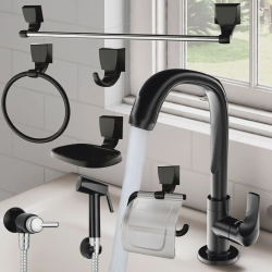 Kit Banheiro Acessórios Lorenzetti Quadra Black Com Torneira E Ducha Higiênica é boa?