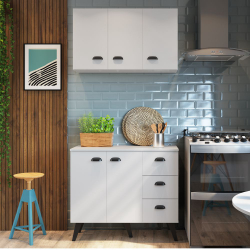 Conjunto Balcão e Aéreo para Cozinha 91cm 2pc CJ034 Mia Coccina é boa?