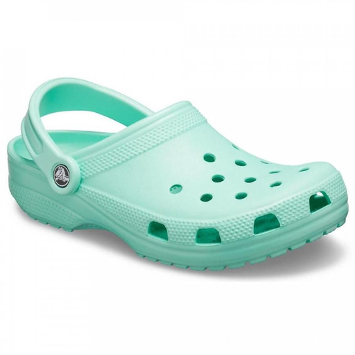 neon mint crocs