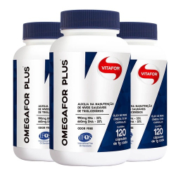 Kit 3x Ômegafor Plus epa dha 1000mg Ômega 3 Vitafor 120 cápsulas é boa?